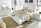 Kanwyn Queen Panel Bed with Storage with Mirrored Dresser, Chest and Nightstand