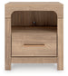 Kinlanni King Upholstered Platform Bed, Dresser, Mirror and Nightstand