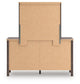Pamytta Queen Upholstered Panel Bed, Dresser and Mirror
