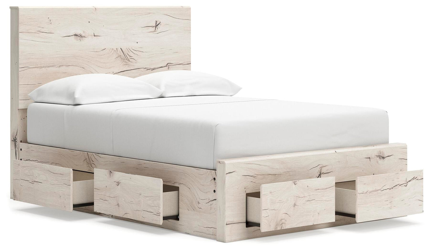 Lawroy Full Panel Storage Bed, Dresser, Mirror and Nightstand