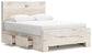 Lawroy Queen Panel Bed with Storage, Dresser, Mirror and Nightstand