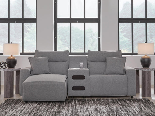 Modmax II 3-Piece Power Reclining Sectional with Chaise and Audio Console
