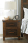 Wyattfield King Panel Bed with Mirrored Dresser, Chest and 2 Nightstands
