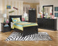 Maribel Twin Panel Bed with Mirrored Dresser, Chest and 2 Nightstands