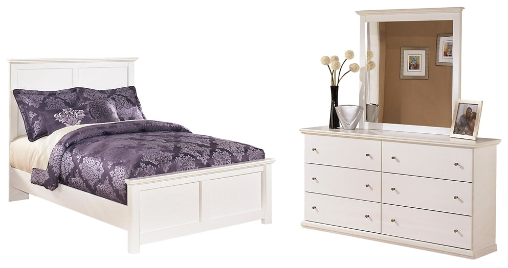 Bostwick Shoals Full Panel Bed with Mirrored Dresser