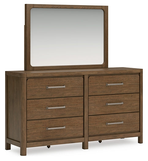Cabalynn Queen Panel Bed with Storage with Mirrored Dresser, Chest and Nightstand